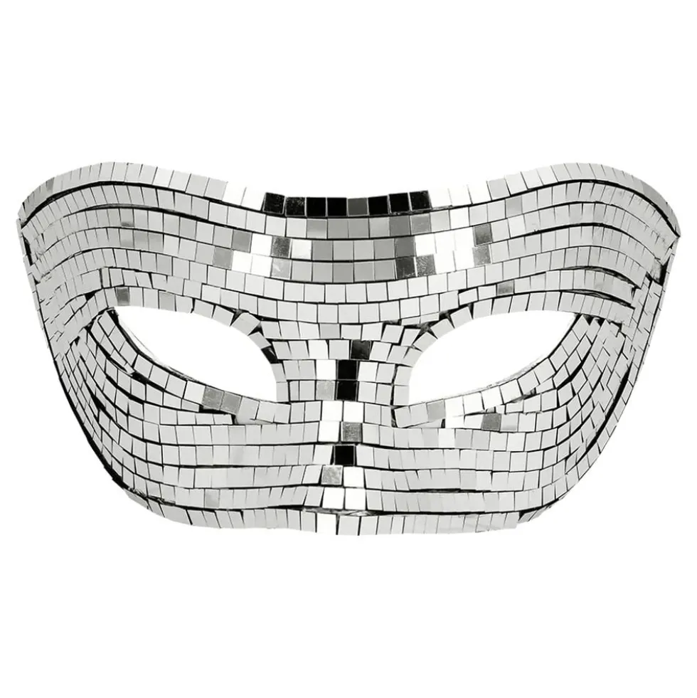 Øjenmaske Disco Sølv