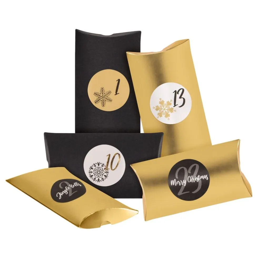 Julekalender Æsker Sort/Guld