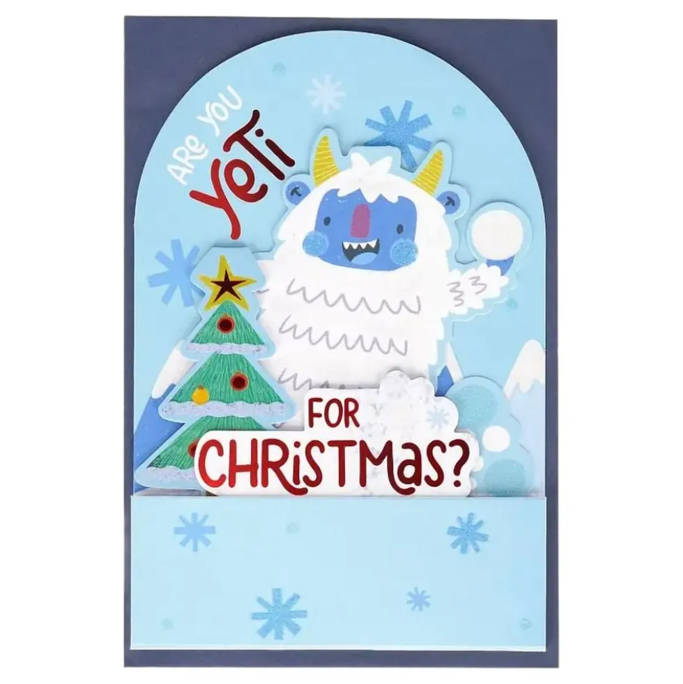 Julekort Pop-Up Are You Yeti For Christmas