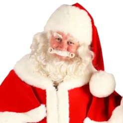 Julemandsdragt med Rød Kappe Deluxe