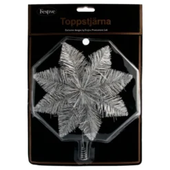 Juletræsstjerne Glitter Sølv
