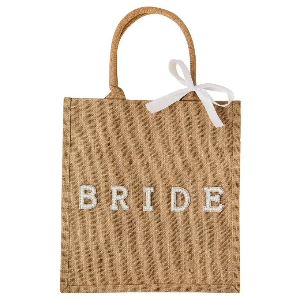 Jutetaske Bride med Sløjfe