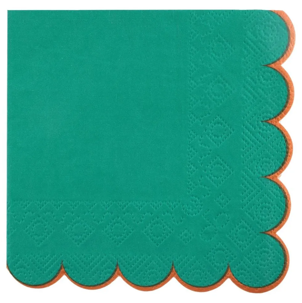 Kaffeservietter Grøn/Orange
