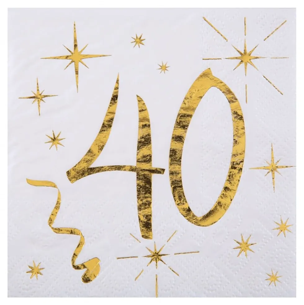 Kaffeservietter 40 Guld