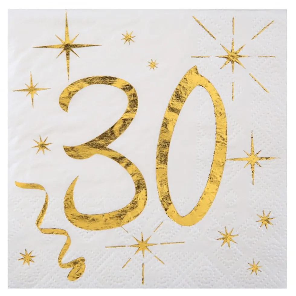 Kaffeservietter 30 Guld