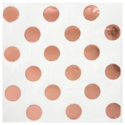 Kaffeservietter Roséguld Prikkede