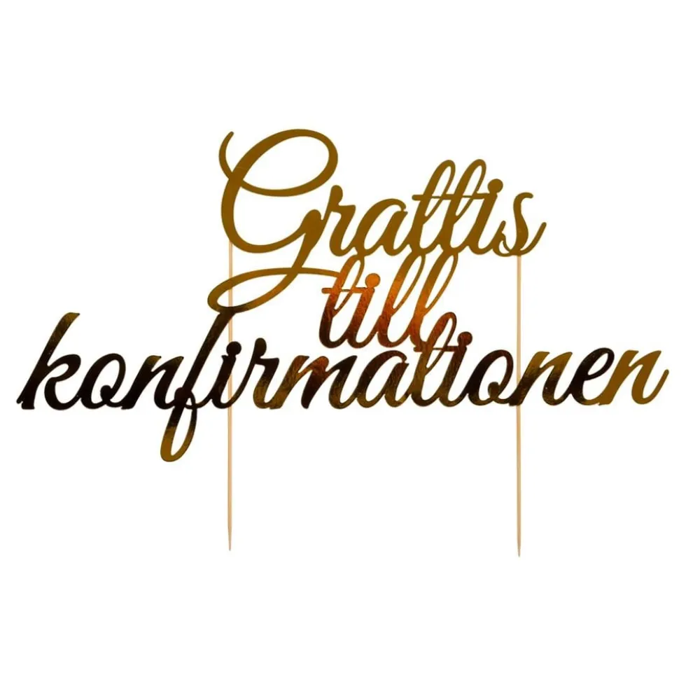 Kagedekoration "Grattis till Konfirmationen"