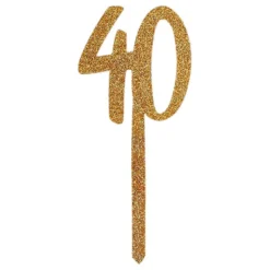 Kagedekoration 40 Guld i Akryl