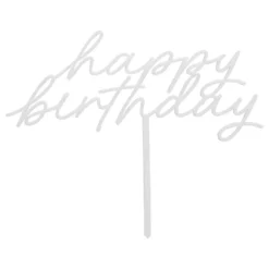 Kagedekoration Happy Birthday Cream Botanic