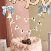 Kagedekoration Happy Birthday Roset Blå