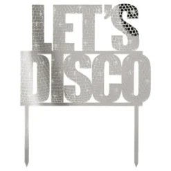 Kagedekoration Let's Disco i Akryl