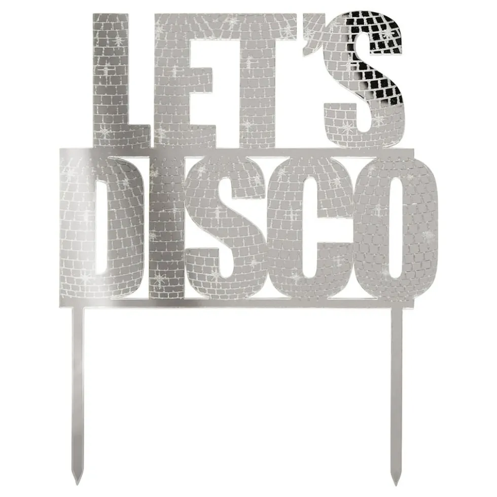 Kagedekoration Let's Disco i Akryl