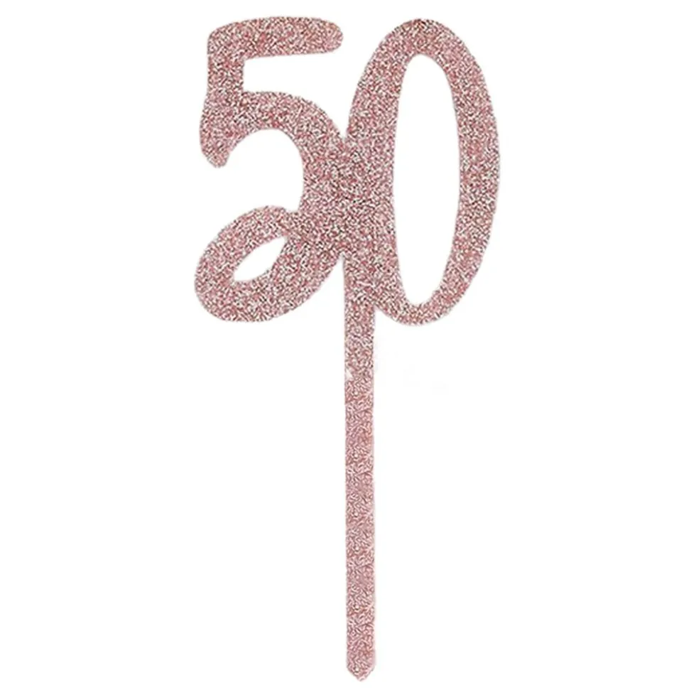 Kagedekoration 50 Rosaguld i Akryl