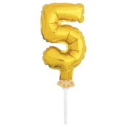 Kagedekoration Talballon Mini Guld