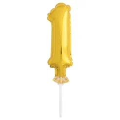Kagedekoration Talballon Mini Guld