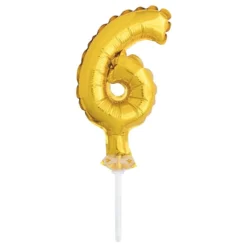 Kagedekoration Talballon Mini Guld