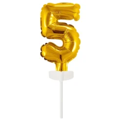 Kagedekoration Talballon Mini Guld
