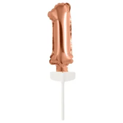 Kagedekoration Talballon Mini Roséguld