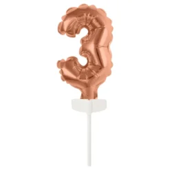 Kagedekoration Talballon Mini Roséguld