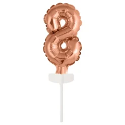 Kagedekoration Talballon Mini Roséguld