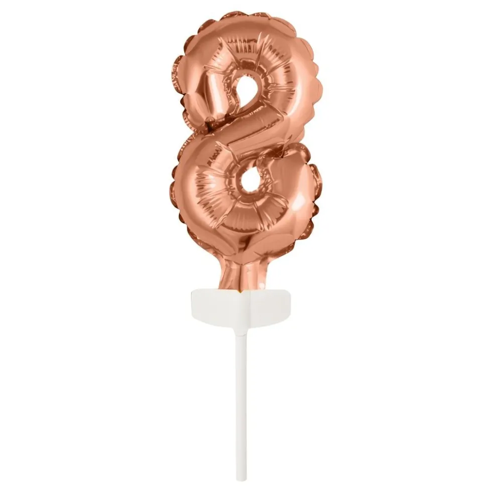 Kagedekoration Talballon Mini Roséguld