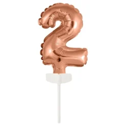 Kagedekoration Talballon Mini Roséguld