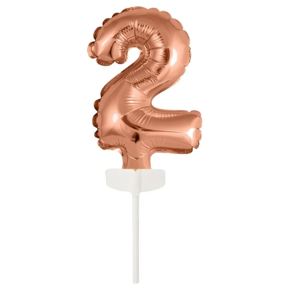 Kagedekoration Talballon Mini Roséguld