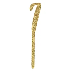 Kagedekoration Tal Guld Glitter i Akryl