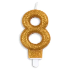 Kagelys Tal Glitter Guld