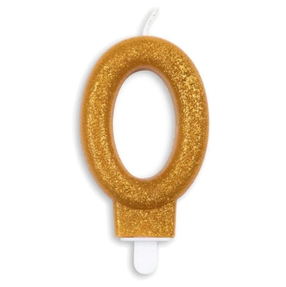 Kagelys Tal Glitter Guld