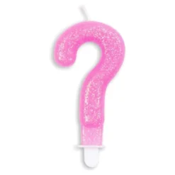 Kagelys Tal Glitter Lyserød