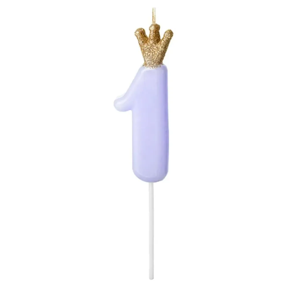 Kagelys Tal med Krone Blå