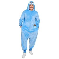 Kakmonster Blå Onesie Kostume