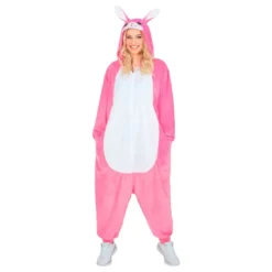 Kanin Lyserød Onesie Kostume