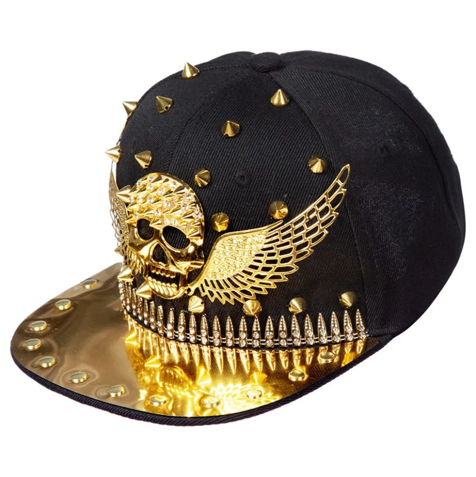 Kasket Dope med Nitter Sort/Guld
