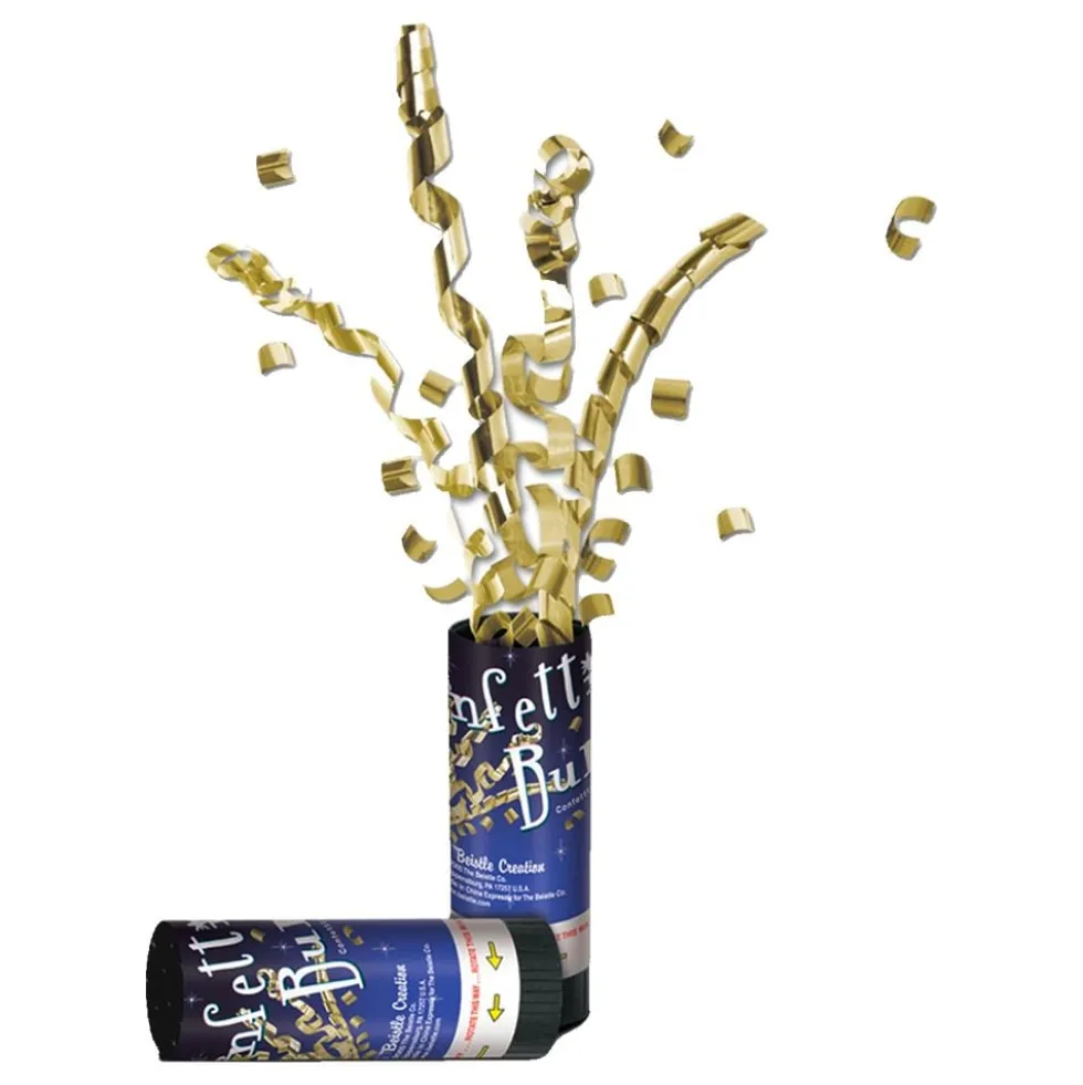 Konfettibombe Nytår Guld