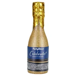 Konfettikanon Champagneflaske Guld
