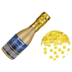 Konfettikanon Champagneflaske Guld
