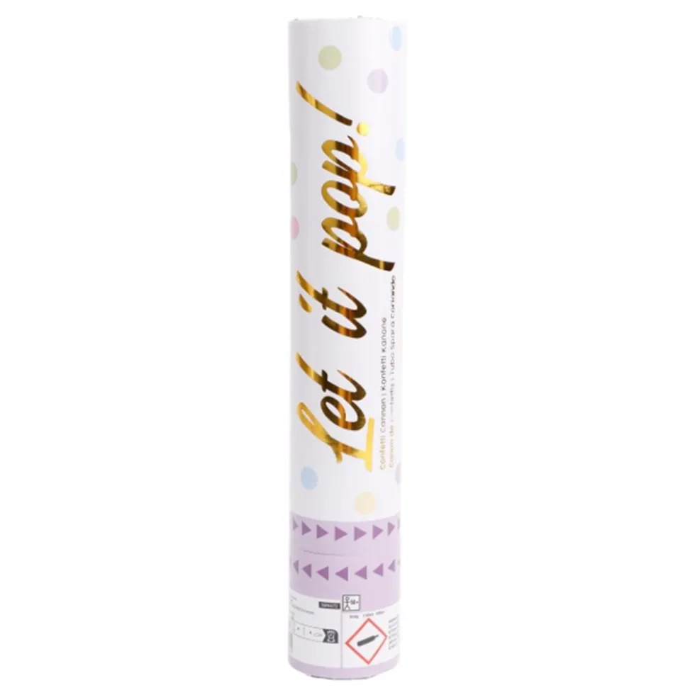 Konfettikanon Flerfarvet Pastel