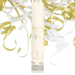 Konfettikanon Happily Ever After Guld/Hvid