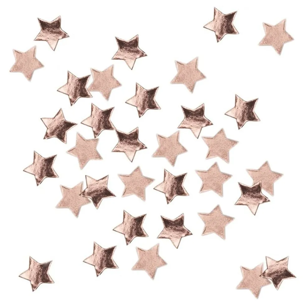 Konfetti Stjerner Rosaguld Metallic