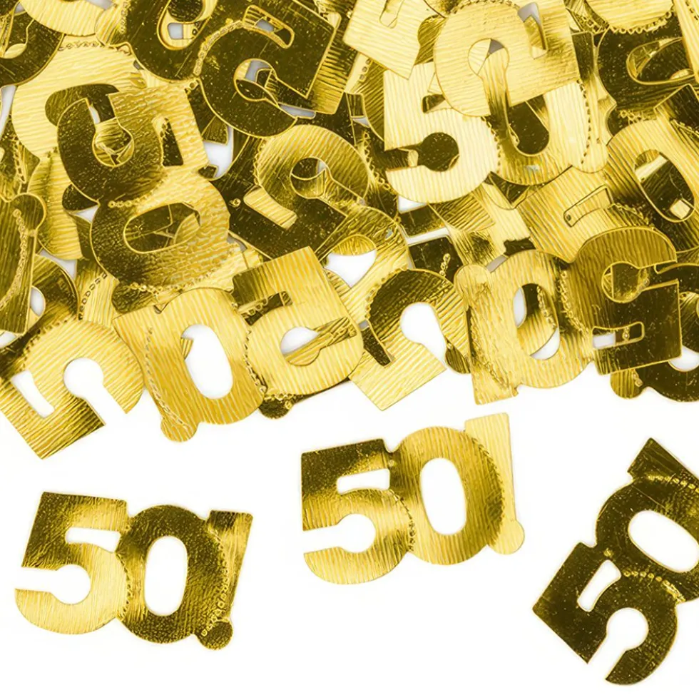 Konfetti Tal 50 Guld Metallic