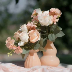 Kunstig Blomsterbuket Roser Peach