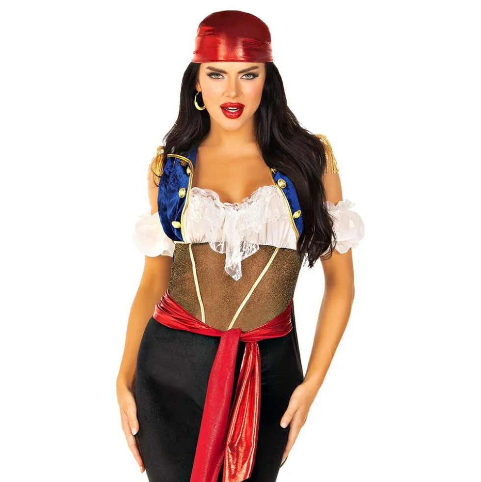 Kvindelig Pirat Deluxe Kostume