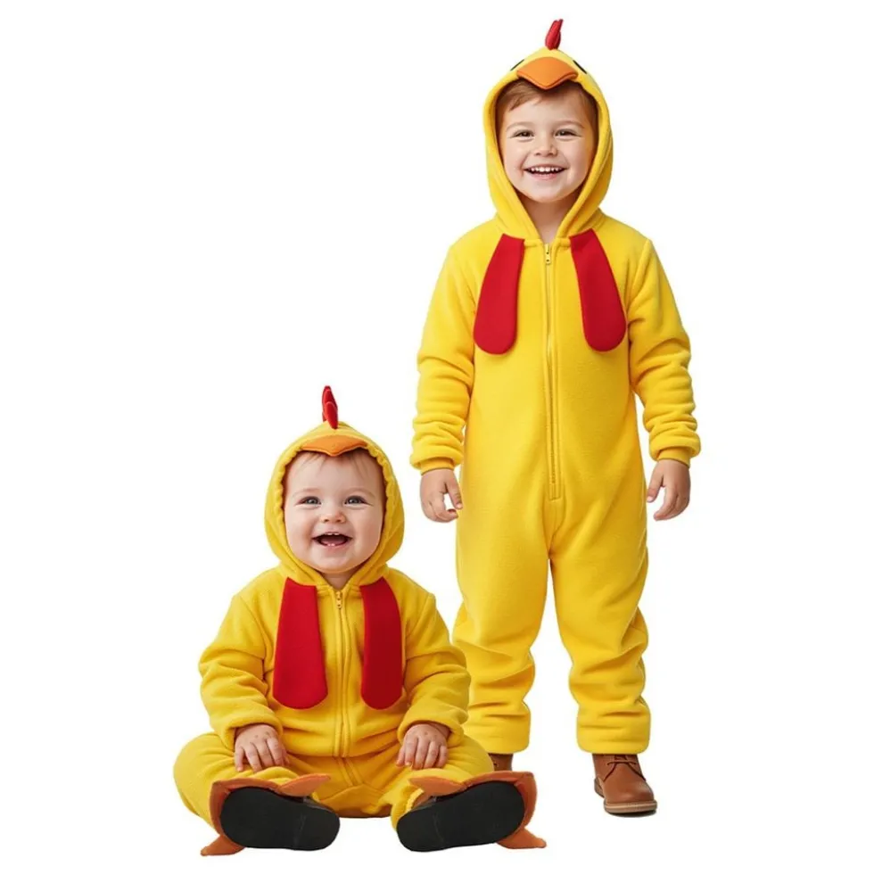 Kylling Jumpsuit Børnekostume