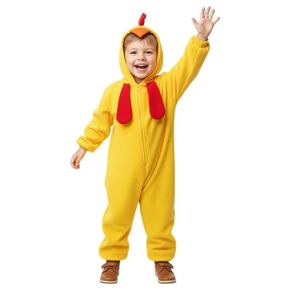 Kylling Jumpsuit Børnekostume