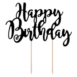 Lagkagedekoration Happy Birthday Sort