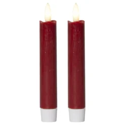LED Antiklys Korte Rustic Rød