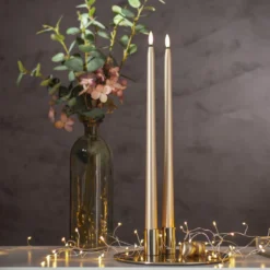 LED Antiklys Lange Metallic Guld
