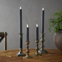 LED Antiklys Lange Rustic Sort